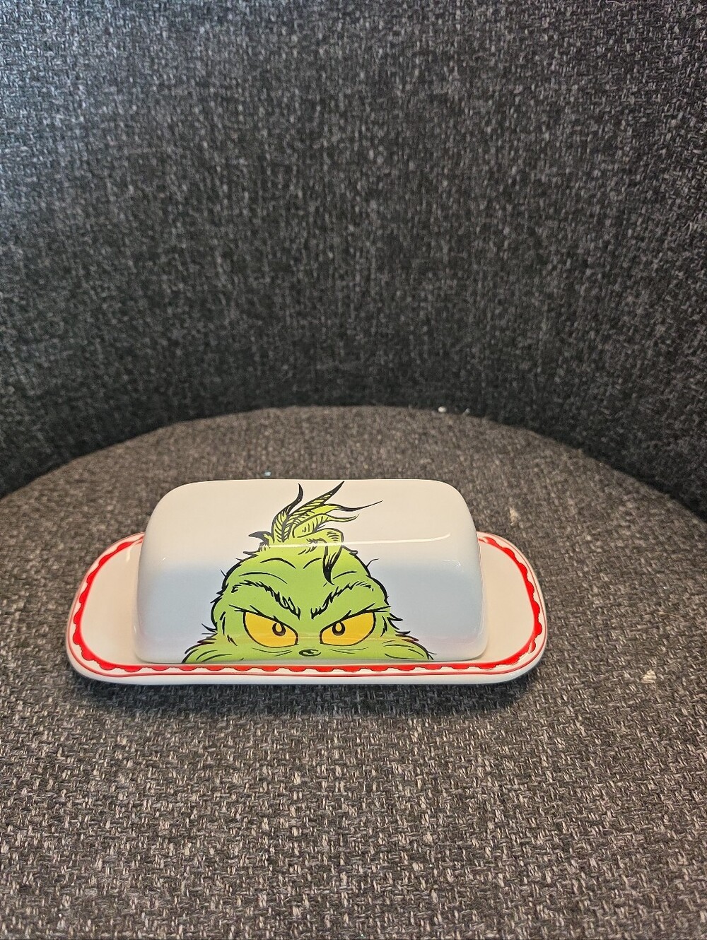 NEW Biroworld The Grinch Who Stole Christmas Butter Dish Sleigh Bell Bistro